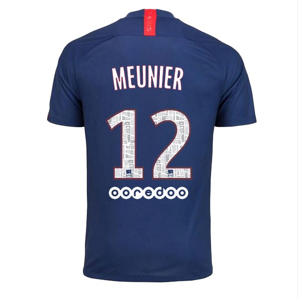 Maillot Football Paris Saint Germain NO.12 Meunier Domicile 2019-20 Bleu